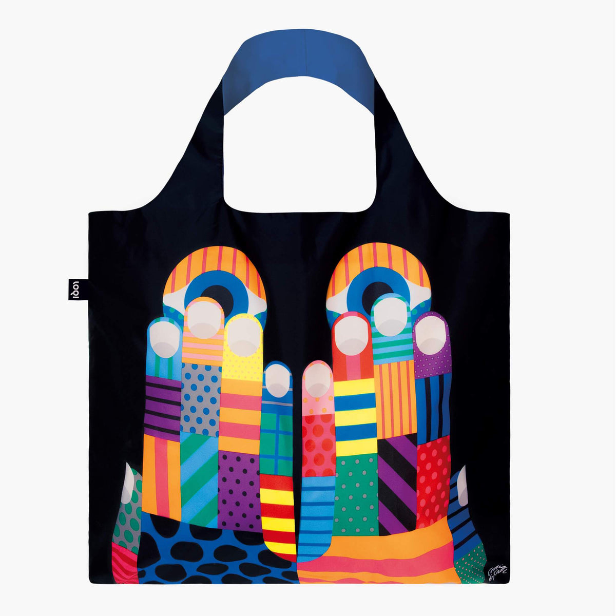 LOQI Craig &amp; Karl Don&#39;t Look Now Recycled Bag Front