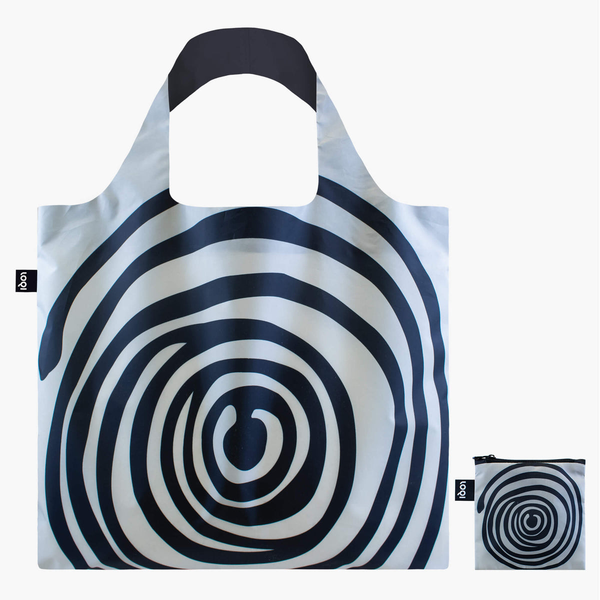 Spirals Black Recycled Bag