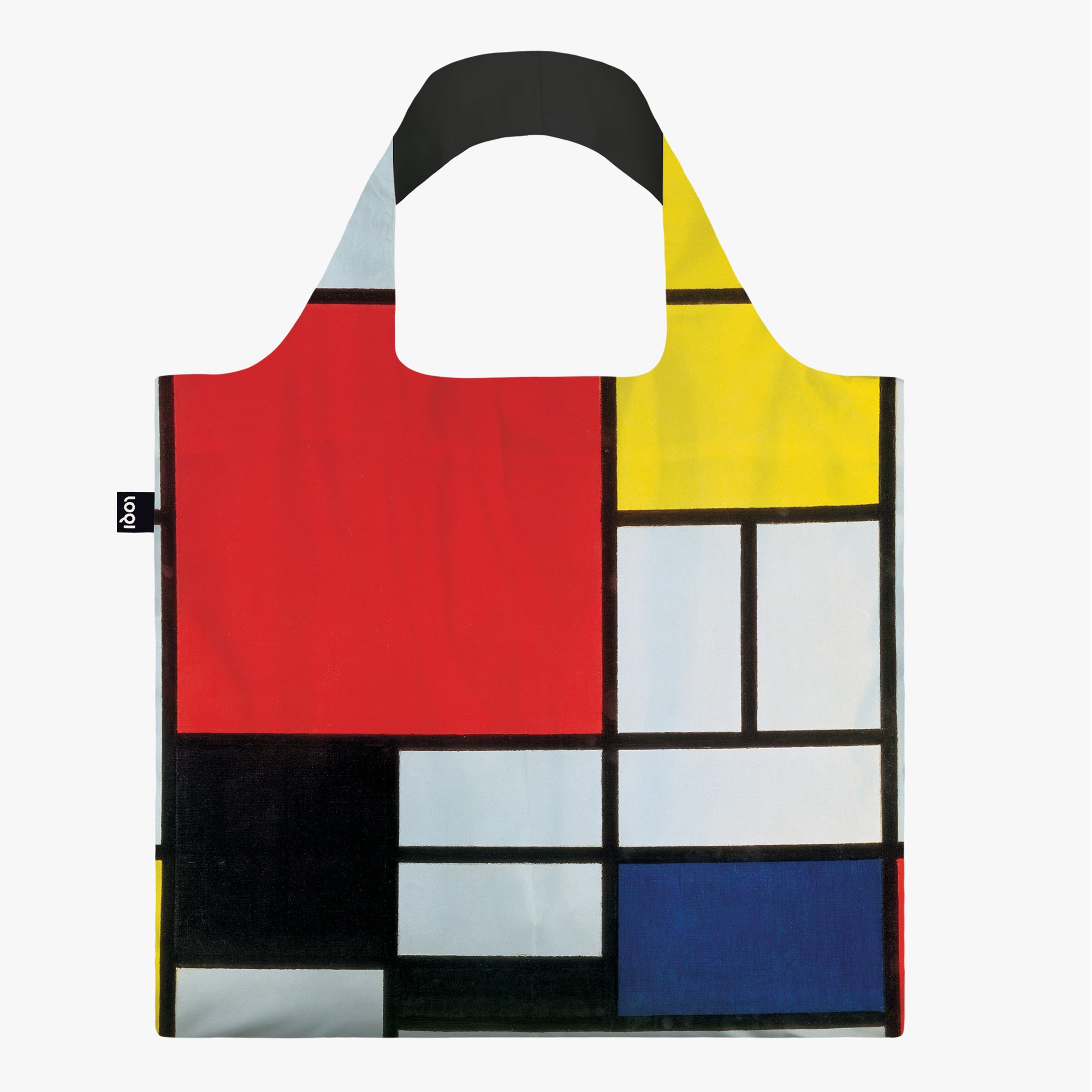 LOQI Piet Mondrian Composition with Red, Yellow, Blue and Black 1921 Recycled Bag